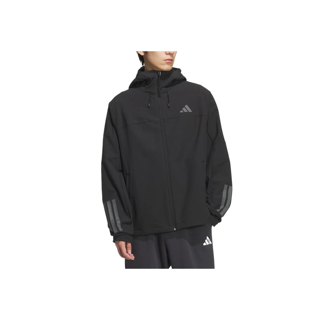 Adidas Soft Shell Hooded Jacket, Unisex Comfort Daily Outdoor Casual Outerwear KF5224