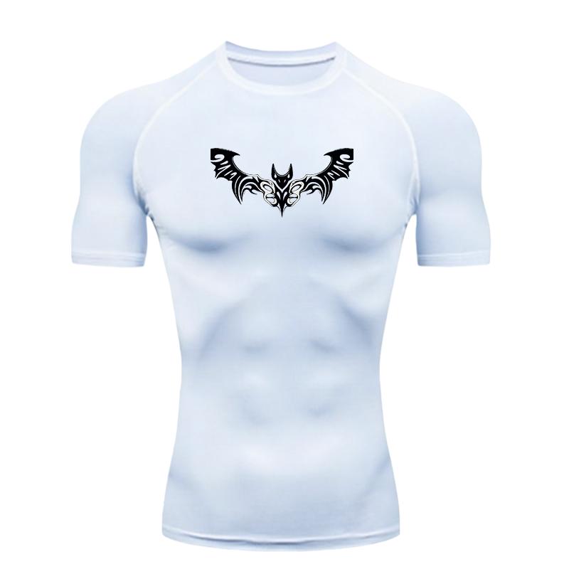 Men's Sports T-shirt Training Fitness Gym Compression Workout Jogging Rashguard Quick-Dry Running High Elasticity Tops Tee