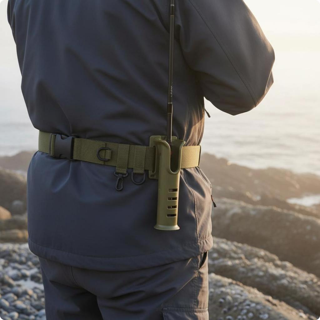 Verstellbarer Hüft-Angelrutenhalter-Gürtel Hände-Freigabe-Stützständer für Felsen