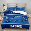 Detroit Team Spirit 3pcs Bedding Set,Including 1pc Duvet Cover And 2pcs Pillowcases Perfect Gift for Christmas,Ideal for Bedroom, Dormitory