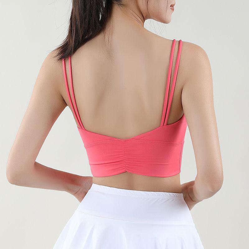 

Спортивное нижнее белье Женское Ударопрочное Одежда для йоги Жилет Слитный Слинг Красивая спина Бег Фитнес Пилатес Спортивный бюстгальтер Rose Red XL code