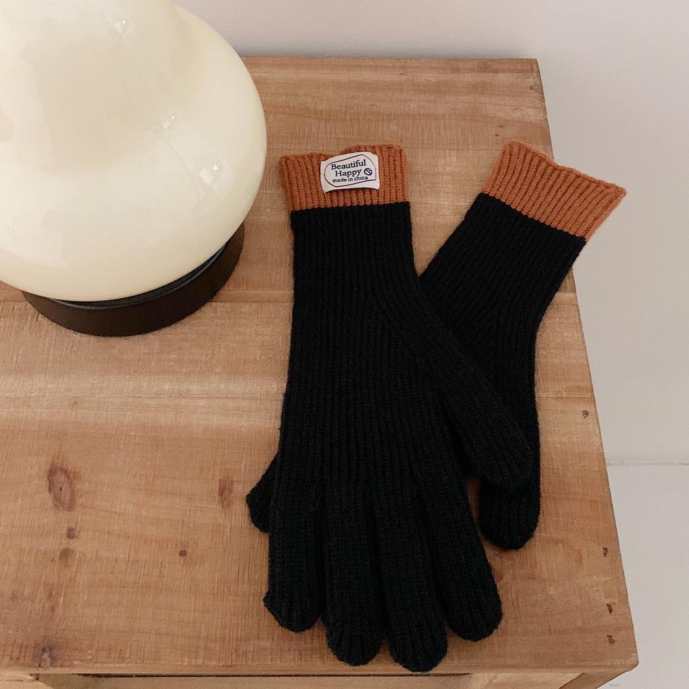 Stylish Knitted Fingerless Gloves: Warm, Touch-Screen Compatible, Perfect for Autumn and Winter Cycling