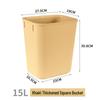 Thickened Square Plastic Wastebasket for Hotel Rooms, Bathrooms, and Restaurants