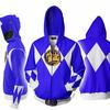 Mighty Morphin Power Rangers Cosplay 3d Printing Hoodie With Premium Quality