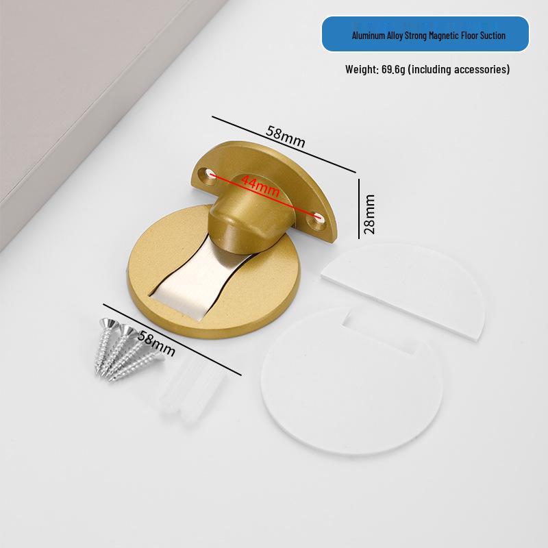 Invisible Adjustable Magnetic Floor Suction Door Stop - Silent, Anti-Collision, Hole-Free Design