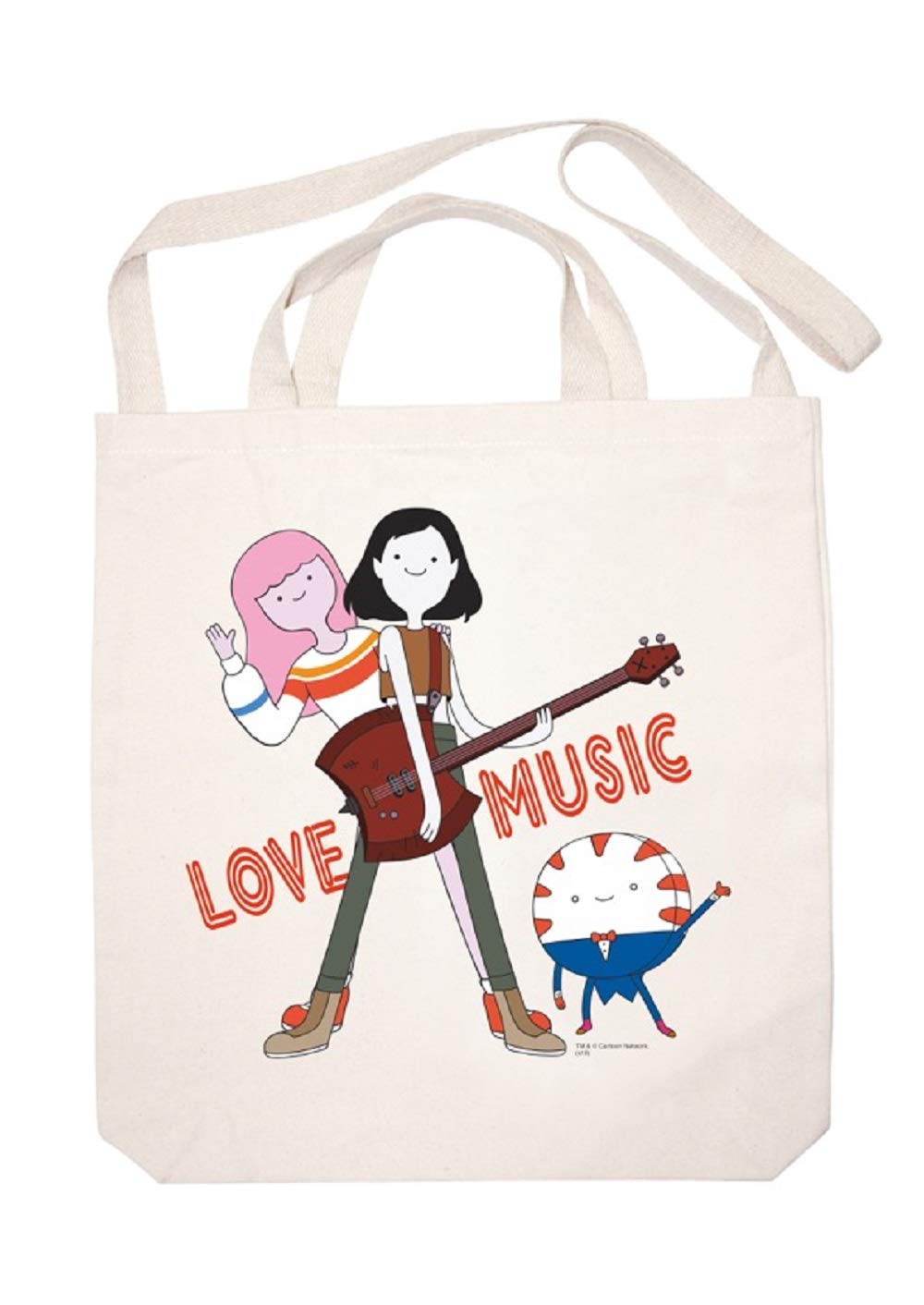 

Adventure Time 2-Way Bag (Tote & Shoulder) LOVE MUSIC (Marceline & Bubblegum & Peppermint Butler) Cotton Beige