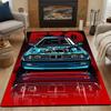 E30 Engine Blueprint Design Patterned carpet, non slip mat suitable for living room and bedroom sofas