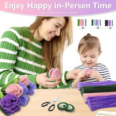 Handmade Flower Making Kit, Scene Decoration Props, Simulated Flower Twisting Stick