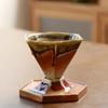 Vintage Ceramic Mug Japanese Coarse Pottery Afternoon Tea Cup Creative Hexagonal Funnel Coffee Cup Home Kitchen Drinking Utensil