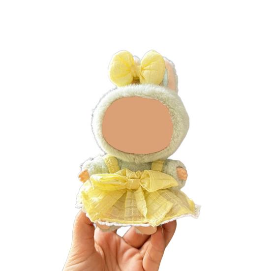 17cm Doll Clothes Set 2-Piece Set Skirt Outfit with Headwear Playtime Doll Attire Doll Fashion Accessories