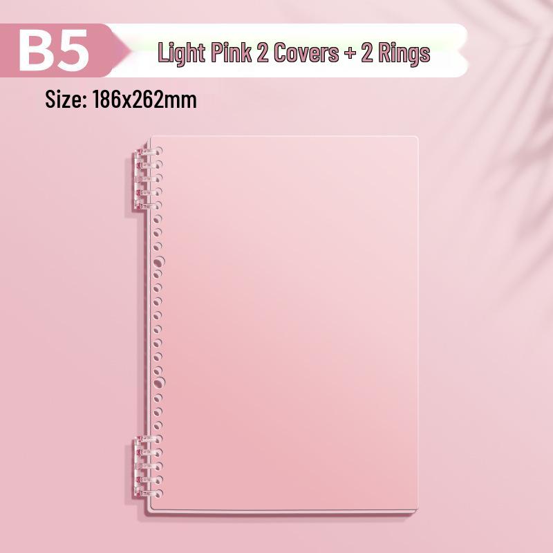 A4 Soft Cover Loose-Leaf Binder, B5 Ring Clip, Coil Binding, Hole-Punched, Notebook Shell (Ring Clips Sold Separately)