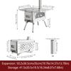 Hot Tent Stove with Stainless Steel Construction Wood Burning Tent Stove Chimney Pipes Included for Outdoor Cooking & Heating