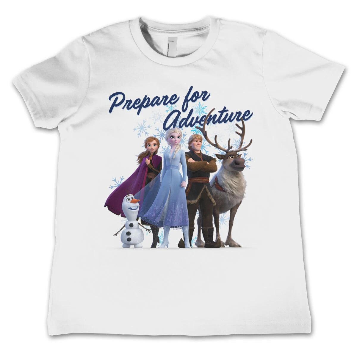 Disney Frozen T-Shirt Official Elsa Anna Olaf Prepare For Adventure Kids White 3XL