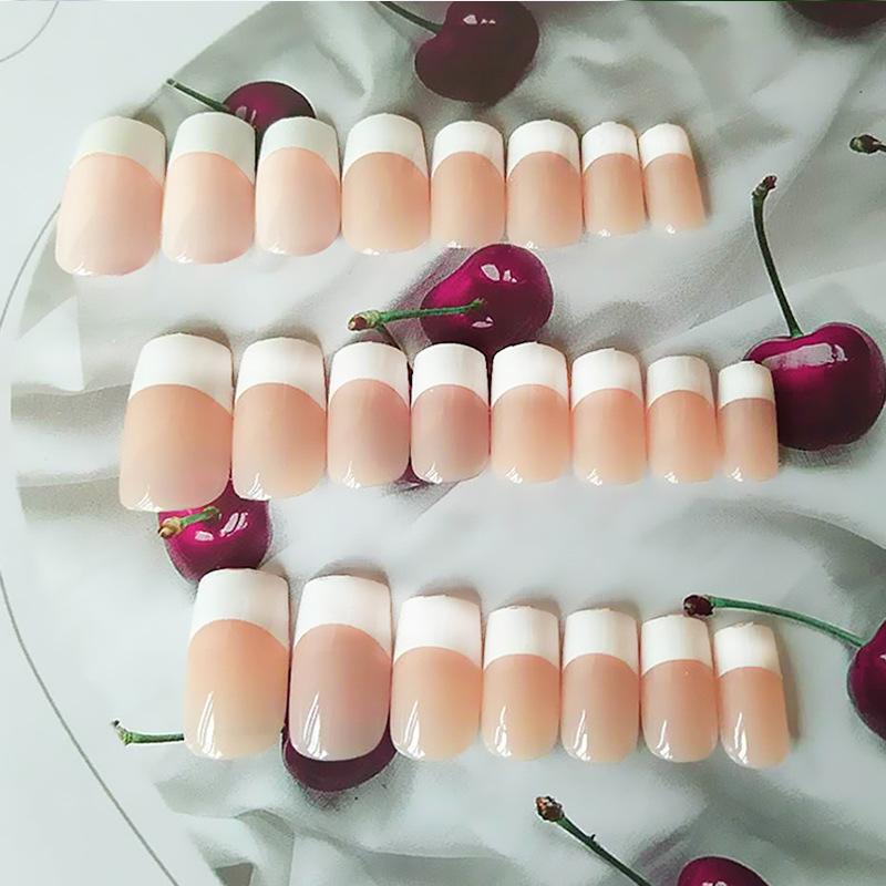 

24 шт. нежные накладные ногти с блестками Diy Nails Deco Fake Fingers Nail Art Women Beauty Supply