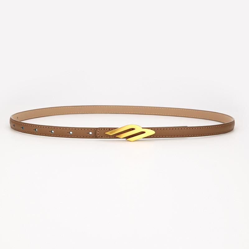 Ladies Leather Belt For Women Fashion Casual Waist Belt With Smooth Buckle For Daily Wear