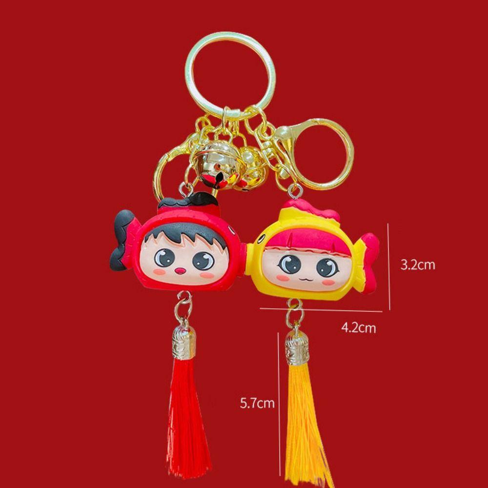 Good Luck Magnetic Attraction Fish Keychain Chinese Style Cartoon Fish Pendant  Couple