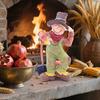 Yousheng Pumpkin Scarecrow Figurine Handcrafted Resin Statue Fall Harvest Decoration Home Garden Thanksgiving Decor