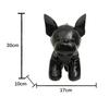 Sac à bandoulière réglable pour chien Fermeture éclair Sac messager en forme de bouledogue Matériau en cuir Portefeuille Sac fourre-tout en cuir PU