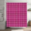 Checkered Shower Curtain Waterproof Bath Decoration Custom Size Modern Decorative Room Divider Privacy Black Pink Striped Plaid