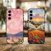 Van Gogh Monet Ölgemälde Handyhülle Für Samsung Galaxy A73,A72,A71,A70,A53,A52,A51,Weiche Silikon Schwarze Hülle