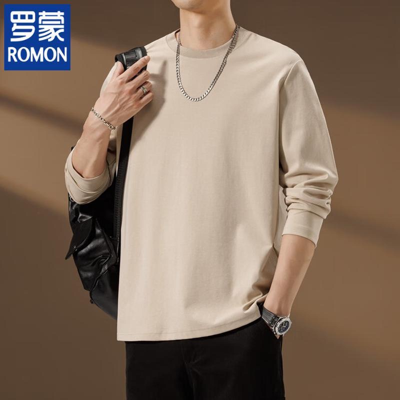 ROMON Men's Long Sleeve Round Neck T-Shirt