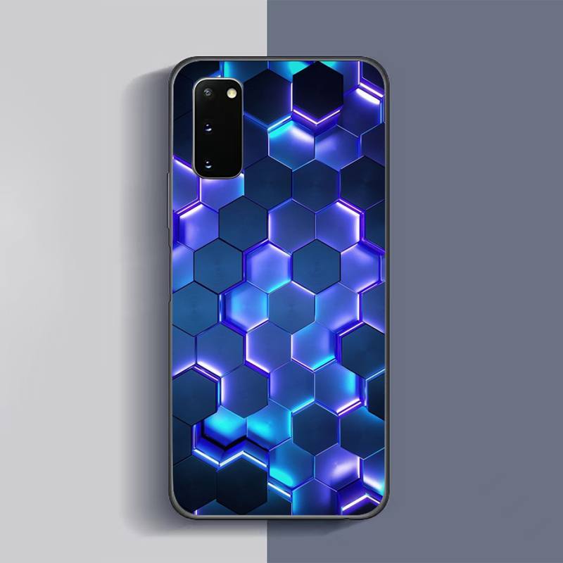 Hexagon-Telefonkasten für Samsung Galaxy S6 S7 Edge Plus S9 S20Plus S20ULTRA S10lite S225G S10 Note20ultra-Kasten