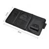 Multifunctional Car Visor Organizer Zippered Sunglasses Clip With Card Holder & Ticket Storage Pouch Auto Interior Accessories