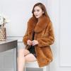 Winter Thick Plush Warm Clothes Big Size 4XL Overcoat Faux Fur Collar Fashion Ladies Coats Furry Female Coats Soft