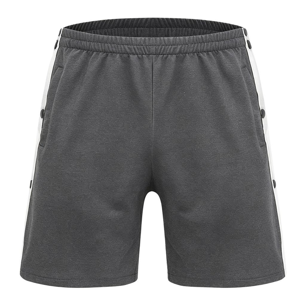 Herren Abreißbare Sportshorts Seiten mit Druckknöpfen Einfach anzuziehen Elastischer Bund Freizeithosen Adaptive Kleidung