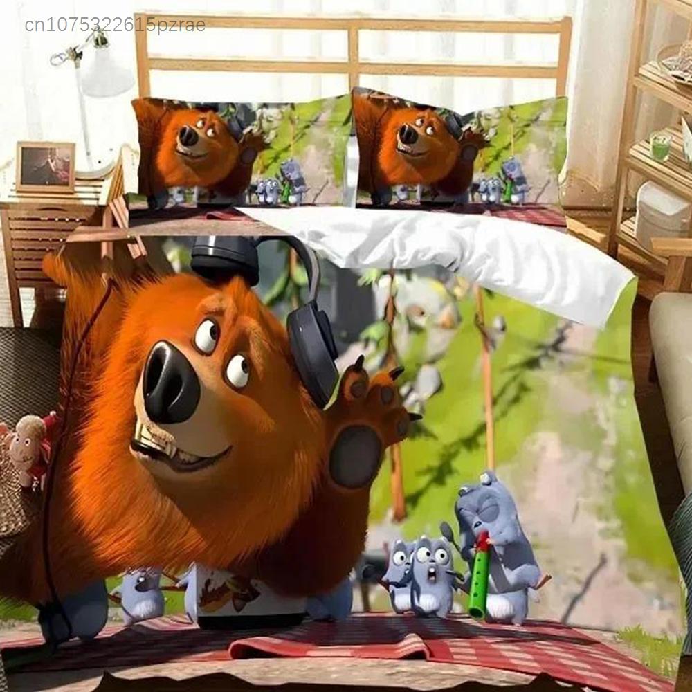 3D G-Grizzy And The Lemmings Bedding Set Printed Bed Set With Pillowcase Bed Duvet Cover Soft Queen King Size Bedclothes Home