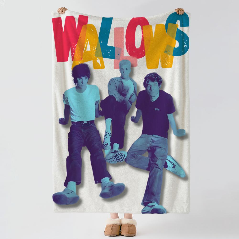 music W-Wallows-s Throw Thick Comfort Flannel Quilt, Multi-scene Use Indoor Outdoor Daily Nap