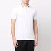 VERSACE JEANS COUTURE Men Logo Printed Collar Short Sleeve Polo Shirt White 72GAGT05-CJ01T-003
