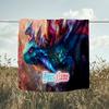 1PC Custom Name Fantasy Dragon Parade flannel blanket versatile,all-season throw suitable for the living room,bedroom,camping,travel,and gift