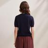 Zhaojun Women's Elegant Mulberry Silk Blend Knit T-Shirt