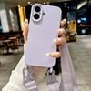 Fine Hole Integrated Hanging Hole Oblique Span Wide Rope Imitation Liquid Silicone Suitable for Iphone17 Lanyard Mobile Phone Case 16pm Soft Case