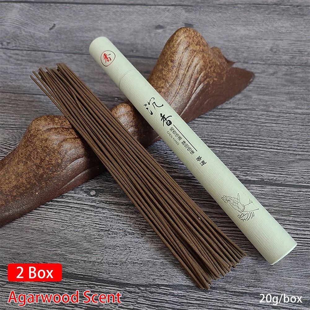 1/2Box Sandalwood Mugwort Scent Incense Stick Tranquilize Mind Home Office Bedroom Refreshing Scent Sleeping Aiding Natural