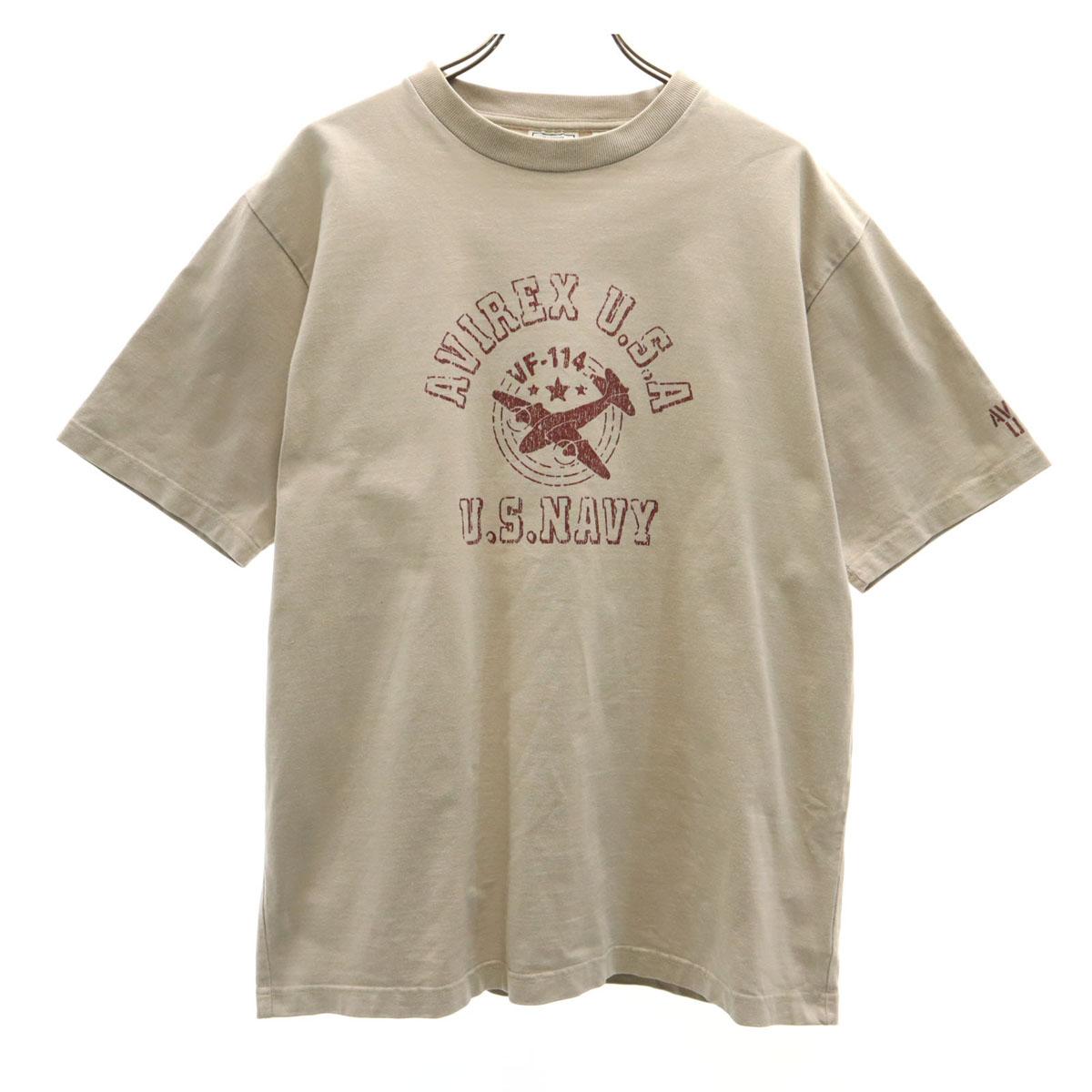 

AVIREX Футболка с коротким рукавом L Серый Мужская Б/У