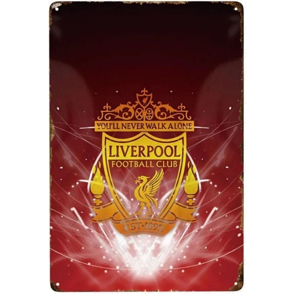 

Ливерпуль-Винтажная жестяная табличка с логотипом кафе-бара-ночного клуба 20*30см