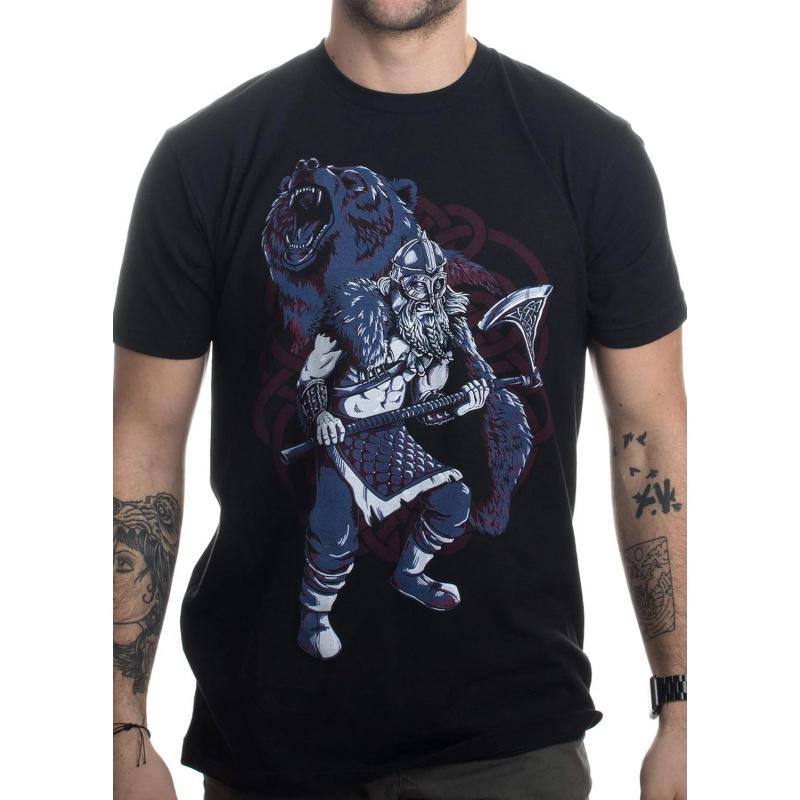 Viking Berserker Bear Spirit Valhalla Nordic Mythology Warrior gift t shirt Norse Myths Valhalla Graphic clothes All size tops S