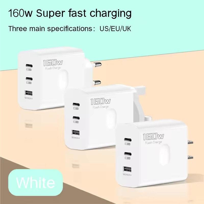 160W USB-lader USB Type C Hurtigladingsadapter Quick Charge 3.0 PD Mobiltelefonlader For iPhone Samsung Xiaomi Redmi OPPO