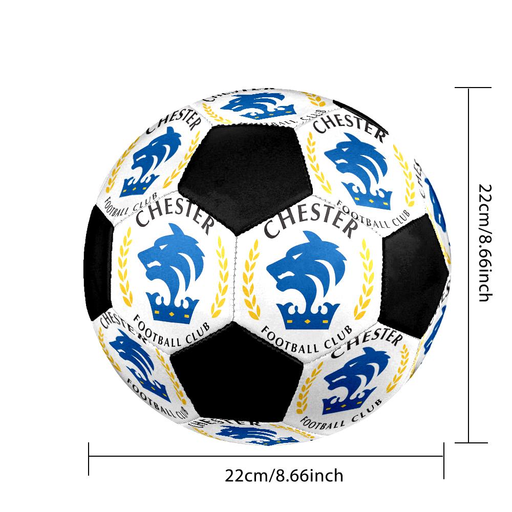 Chesterfield F.C Indoor Soccer Ball Colorful Machine Stitched PVC Size 5 Team Training Competition Ready Durable High-Bounce Cool Sports Gift