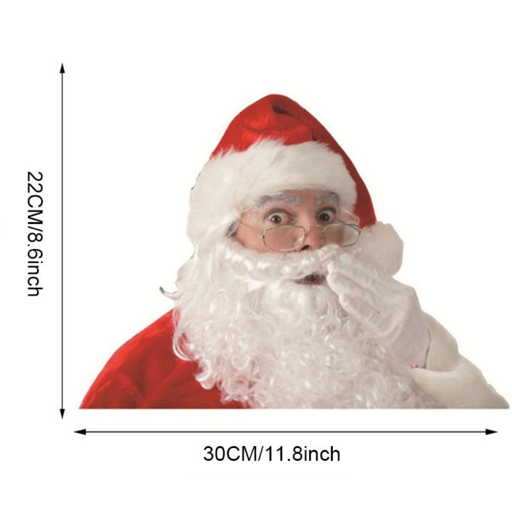 New Santa Claus vinyl car sticker, window single transparent glass sticker, personalized and creative sticker