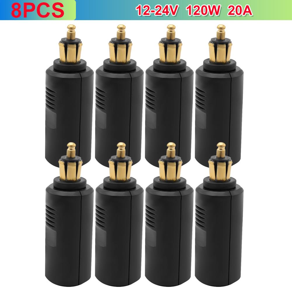 10-1PCS Motorcycle Cigarette Lighter Socket Plug Connector Adapter Car Cigarette Lighter Charger Socket Power Outlet Plug Adapte