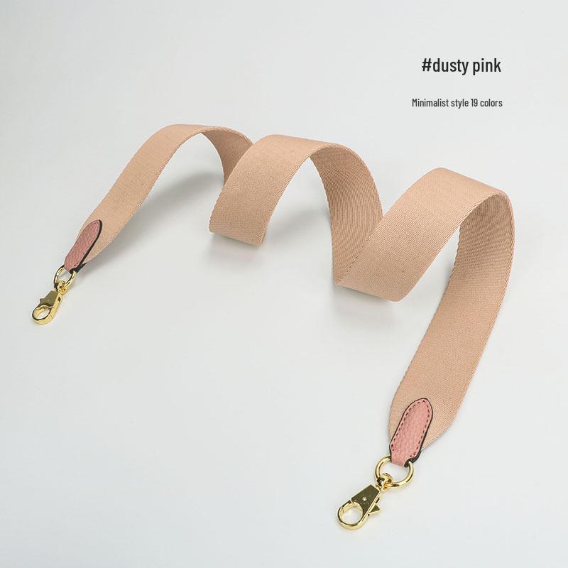 Evelyne Bucket Bag with Genuine Leather and Cotton Canvas Shoulder Strap