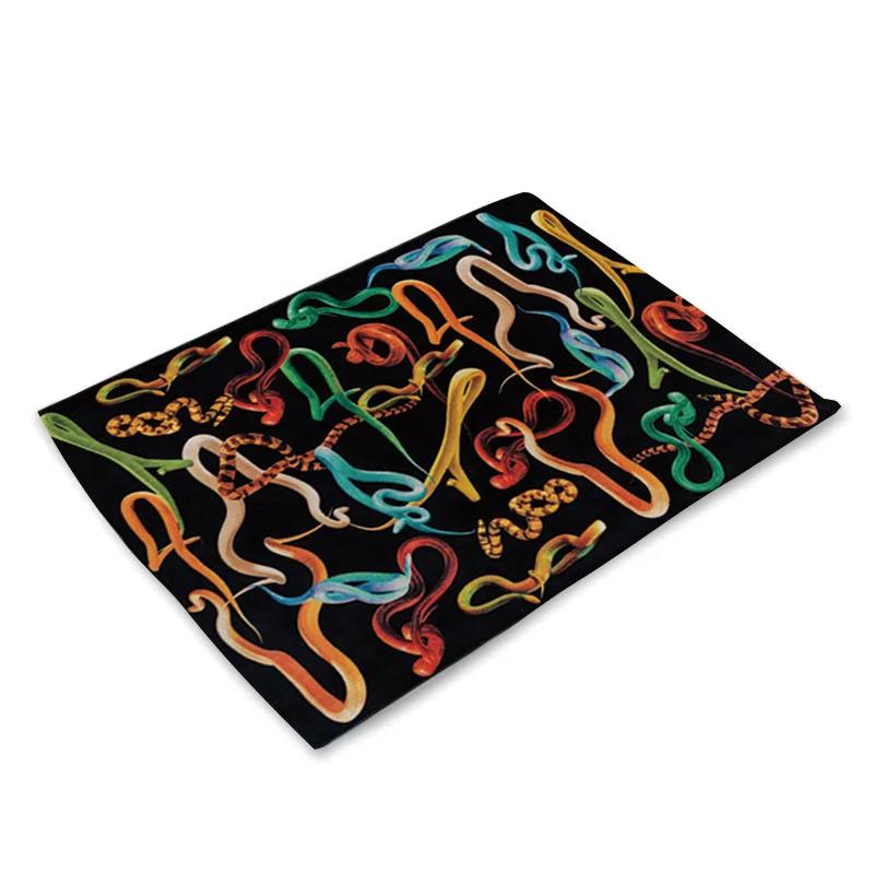 

32x45 см итальянский стиль льняной коврик для обеденного стола термостойкая подставка под стакан для напитков домашний декор кухонные аксессуары 4pcs 32x45cm