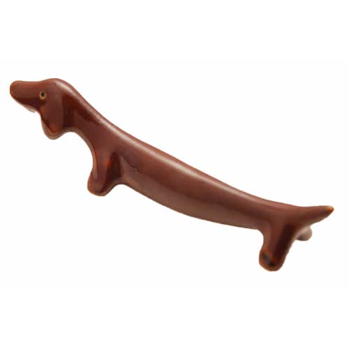 eve-mode Ceramic Knife Rest, Dachshund (Dog), Brown