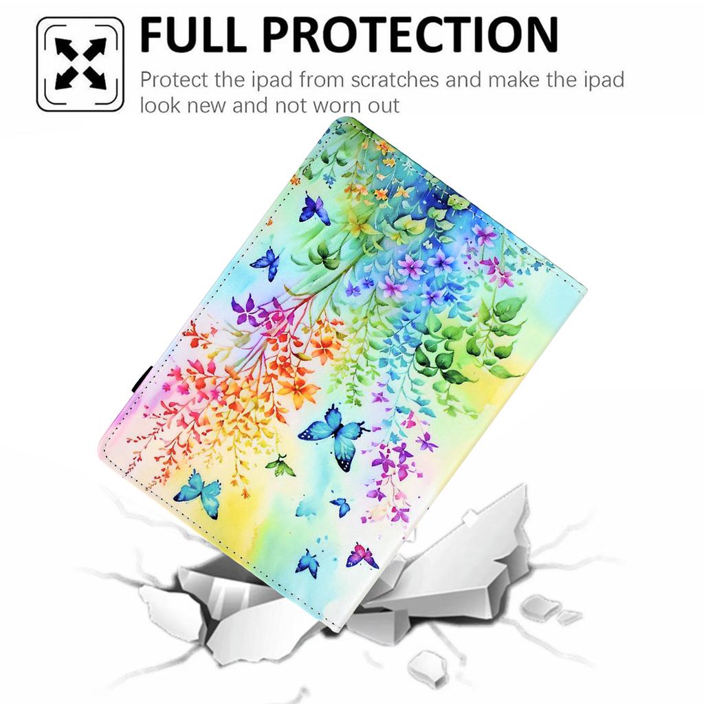 For Lenovo Tab P11 Gen 2 TB-350/Xiaoxin Pad Plus (2023) Case Pattern Printing Card Holder Leather Tablet Stand Cover