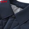 Hengyuanxiang Men's Warm Silk-Lined Collared Jacket