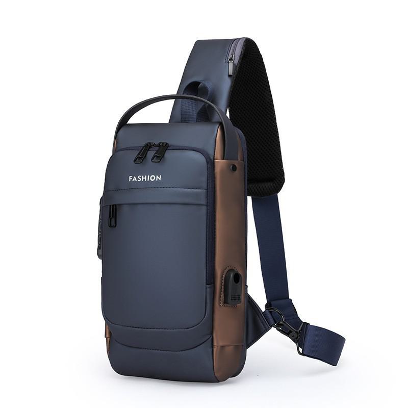 Bandolera de Pecho Antirrobo de Gran Capacidad para Hombre con Cierre de Contraseña - Bolso de Hombro Multifunción para Motocicletas o Uso Casual