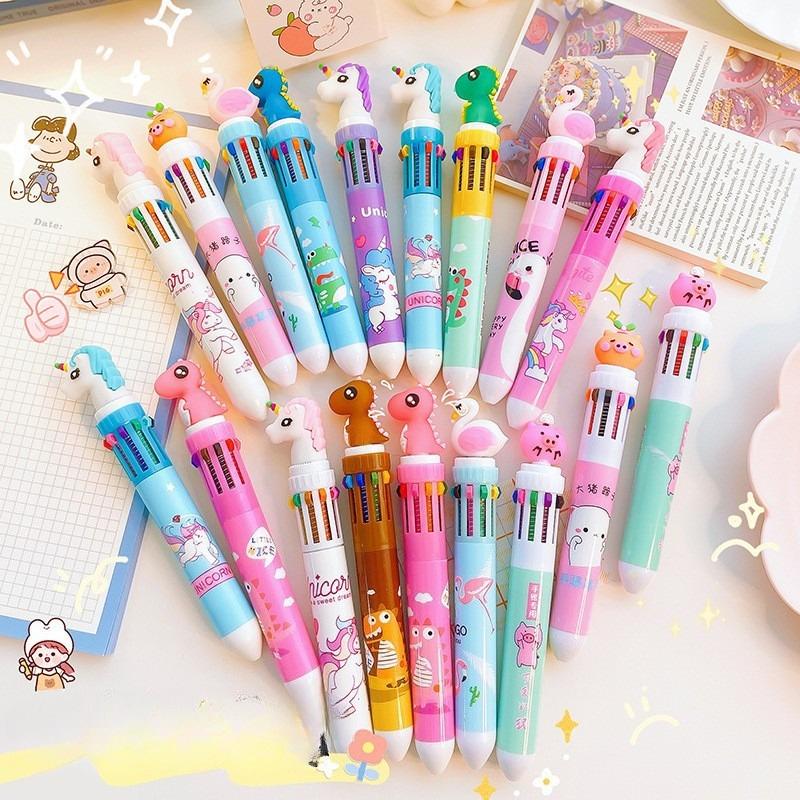 4PCS Cartoon Ballpoint Pen Gift Favor Dinosaur Unicorn Birthday Party Prize Gift Wedding Guest Giveaways